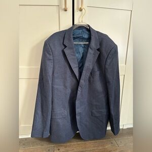 Sarar Men's Blazer Blue Wool Workwear Elevated Casual Size 46R